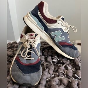 New Balance 997H  Cordura Blue / Burgandy Leather Suede Sneakers GR997HNG Sz.5.5